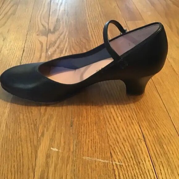 Capezio Black Heels with Ankle Strap - Picture 4 of 4